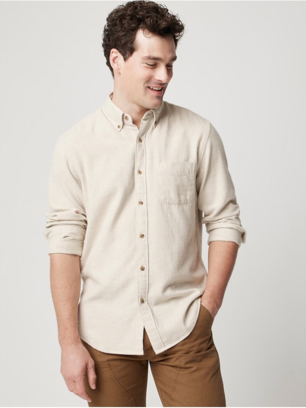 Men’s J Crew Brushed Twill 100% Cotton Button Up Shirt Size S NWT